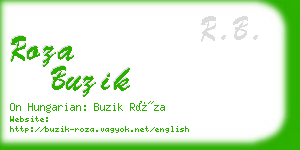 roza buzik business card